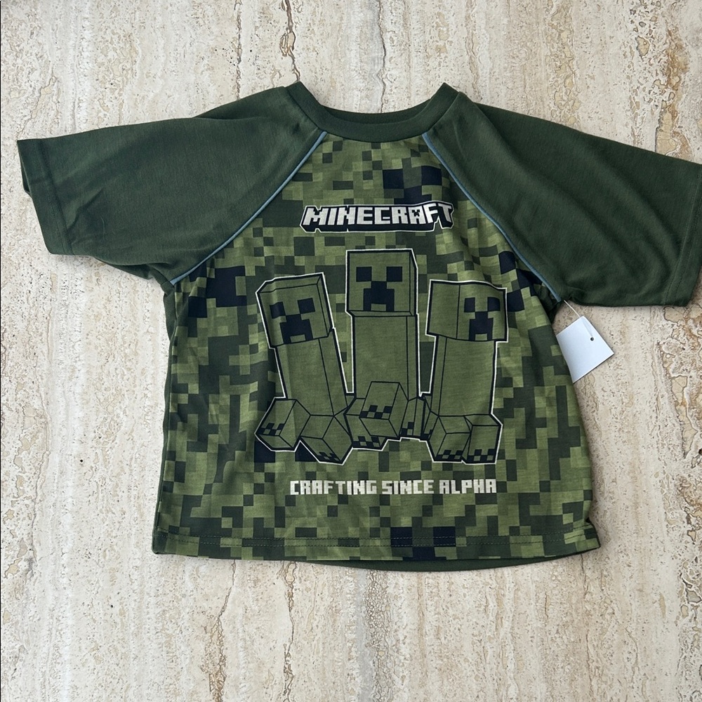 NEW 🆕 Minecraft Kids Green T-Shirt